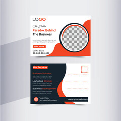 Vector real estate postcard design template
