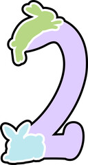 Easter Decorative Typography: Number 2 Alphabet