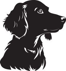 Dog Silhouette Vector Illustration White Background