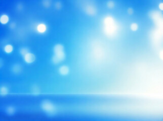 Realistic blue gradient background with a bokeh effect.