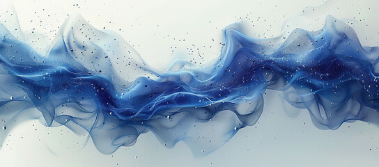 Abstract blue smoke background. Created with Ai - obrazy, fototapety, plakaty