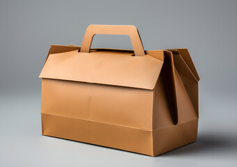 Paper Food Delivery Box Packaging Mockup