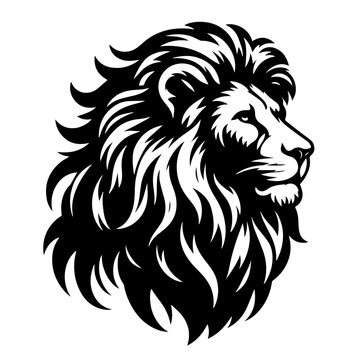 lion head vector logotype isolated on white background 