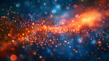 Obraz premium colorful abstract background with glowing particles and lights.