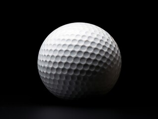 Golf ball isolated on black background