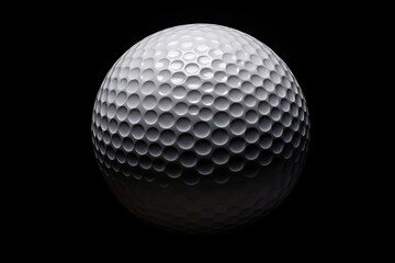 Golf ball on a black background