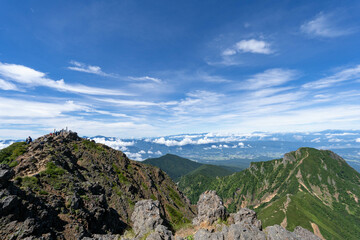 Fototapeta na wymiar 夏の赤岳山頂