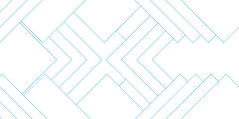Abstract white and Blue background design with layers of Geometric squares with digital connection of lines.vector futuristic digital landscape with lines.Futuristic geometric shape realistic lines