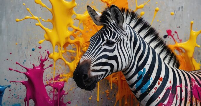 zebra painting 