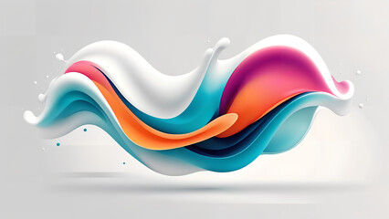 Abstract Geometric liquid forms Dynamic fluid shapes