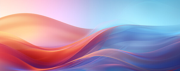 Obraz premium translucent waves abstract background banner