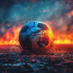 Obraz na płótnie Canvas Fußball, made by Ai