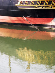 Details of a ship in the canal opposite the Maritime museum - Schiedamsedijk - Rotterdam - The Netherlands