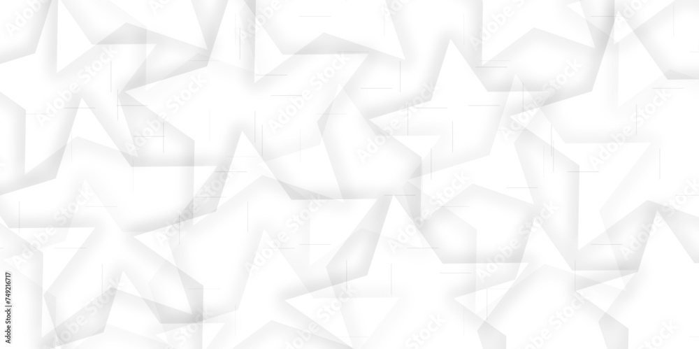 Aufkleber white paper star texture background. abstract background of translucent big stars in white colors. g