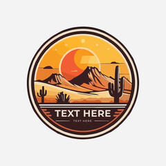 Desert logo design, for UI, poster, banner, social media post, branding