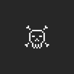 this is emoticon icon in pixel art with white color and black background ,this item good for presentations,stickers, icons, t shirt design,game asset,logo and your project.