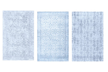 Fototapeta premium decorative rug for the interior isolated on transparent background, home decor, 3D illustration, cg render