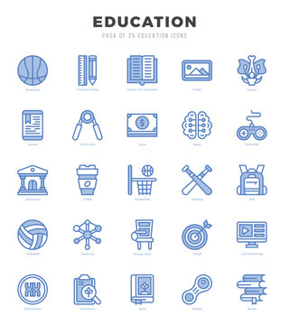 Education icon pack for your website. mobile. presentation. and logo design.