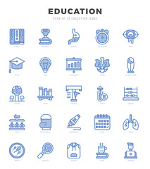 Education Icon Pack 25 Vector Symbols for Web Design.