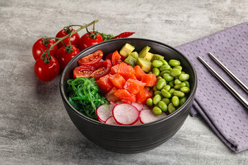 Hawaian cuisine - Poke with salmon