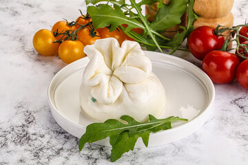 Creamy Italian traditional Burrata cheese