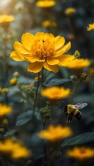 yellow flower in the forest