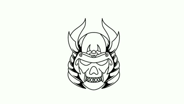 drawing and detailing oni mask video