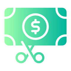 reduce cost gradient icon