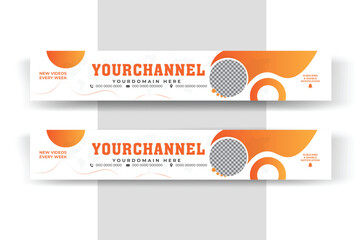 Business YouTube cover design template or YouTube Header and Corporate unique Social Media Account