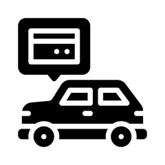 driving license glyph icon