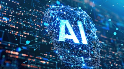 AI Technology edge computer concept