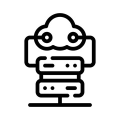 cloud data line icon