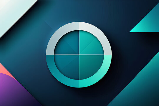 Minimal geometric abstract background Circle square and triangle design
