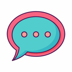 chat bubble vector, white background