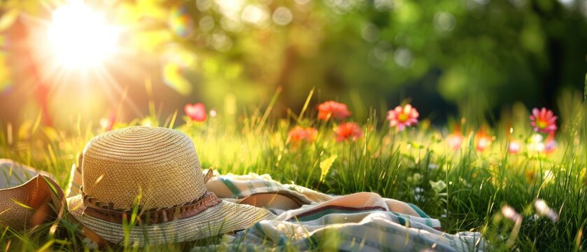 Person Laying in Grass With Hat On