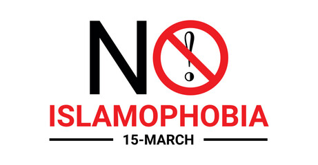 15 March No islamophobia banner  