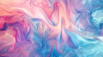 Obraz premium Vivid abstract background with fluid pastel colors blending in a smooth, dreamy fashion, ideal for creative design.