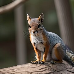 Naklejka na ściany i meble Fox squirrel