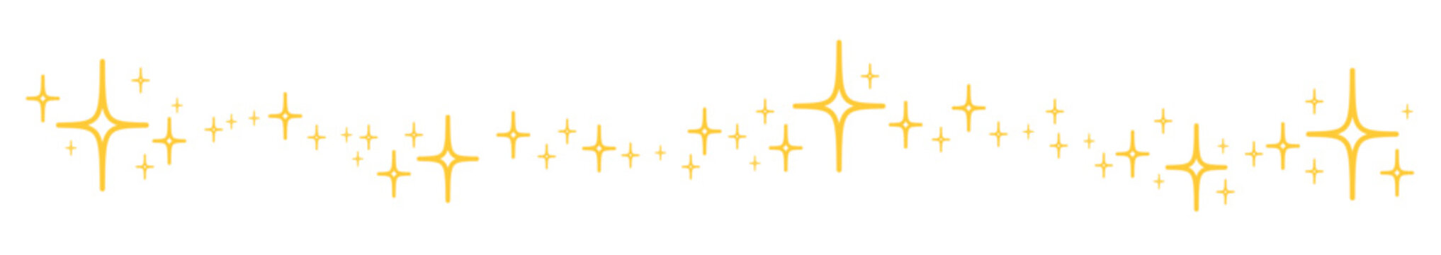 Scatter star sparkle separator divider border illustration vector