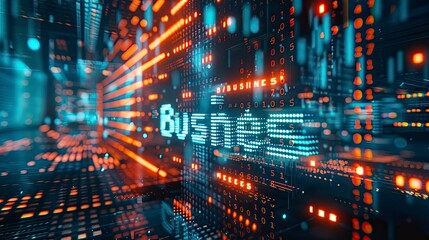 Fototapeta premium Technology Business with text