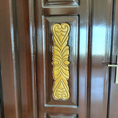 door with handle, door, design, golden, colour, illustration, Ai generated 