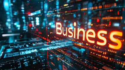 Obraz premium Technology Business with text