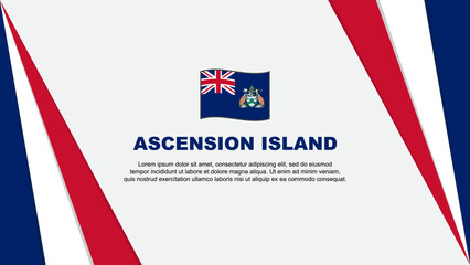 Ascension Island Flag Abstract Background Design Template. Ascension Island Independence Day Banner Cartoon Vector Illustration. Ascension Island Flag