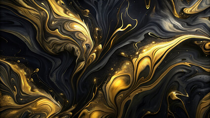 Golden Swirls on Textured Background