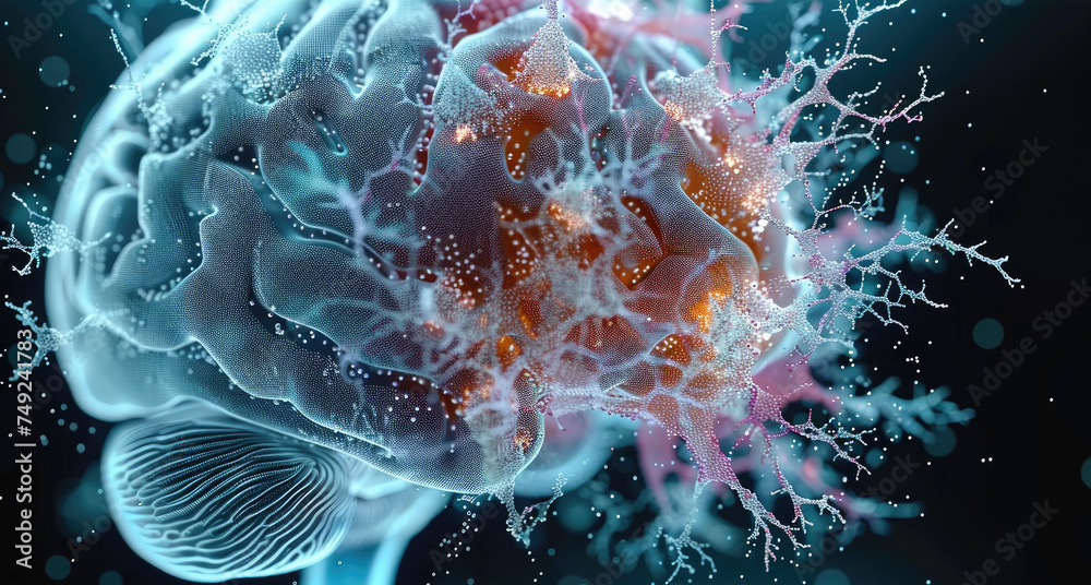 Poster Neural networks of the brain. Generative AI.