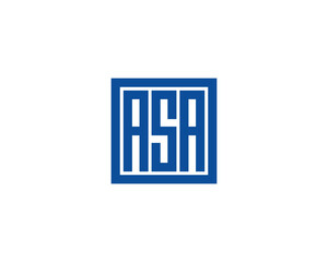 ASA logo design vector template
