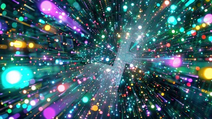 Obraz premium Digital Big data technology background