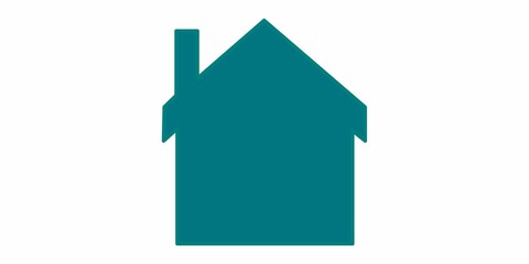 simple flat icon of home page