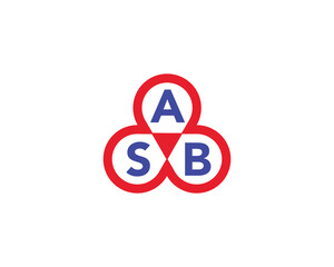 ASB Logo design vector template