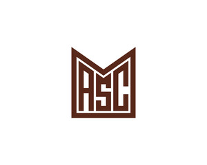 ASC logo design vector template